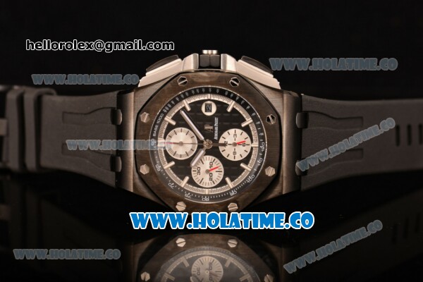 Audemars Piguet Royal Oak Offshore Chrono Clone AP Calibre 3126 Automatic PVD Case with Black Dial and White Stick Markers (EF) - Click Image to Close